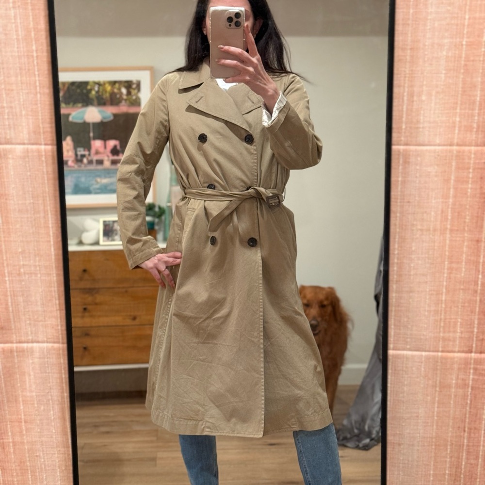 Women's Zucca Double Breasted Tan Trench Coat